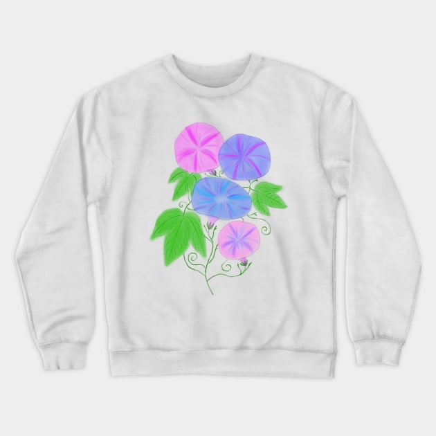 Morning glory Crewneck Sweatshirt by Marinaaa010